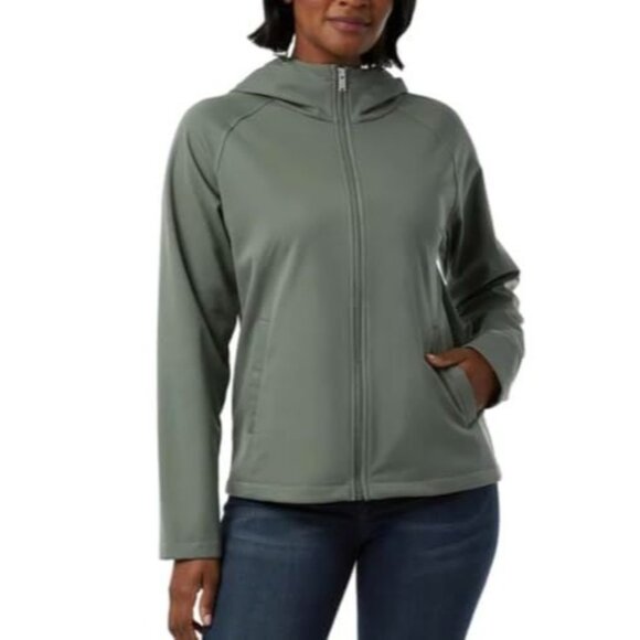 32 Degrees Heat NWT Women's Fleeced Line Hooded Full Zip Softshell Jacket, XXL - Picture 2 of 14